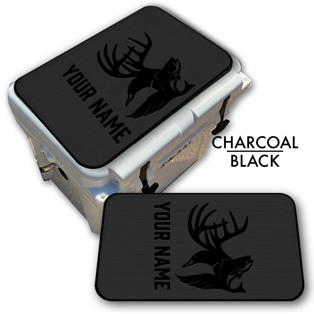 Hunting & Fishing Abstract - Cooler Pad Top with Name