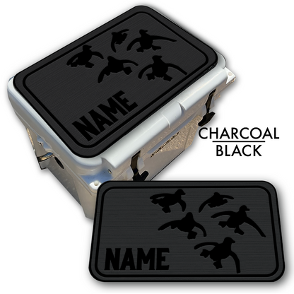 Custom Cooler Top Pad Flying Ducks With Name