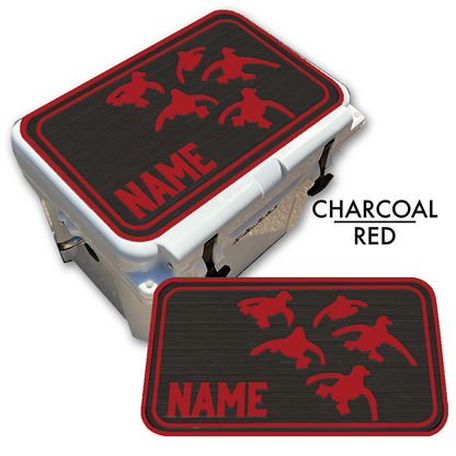 Custom Cooler Top Pad Flying Ducks With Name