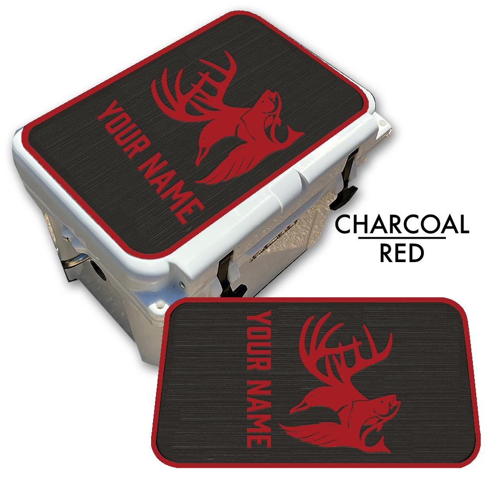 Hunting & Fishing Abstract - Cooler Pad Top with Name