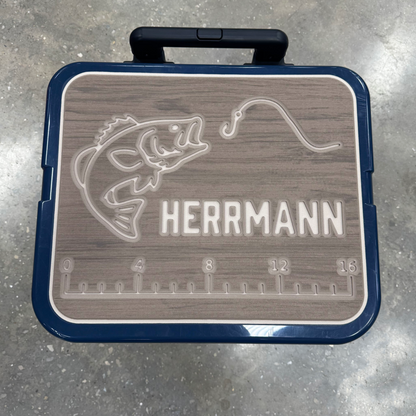 Fish and Ruler with Name - Cooler Pad Top
