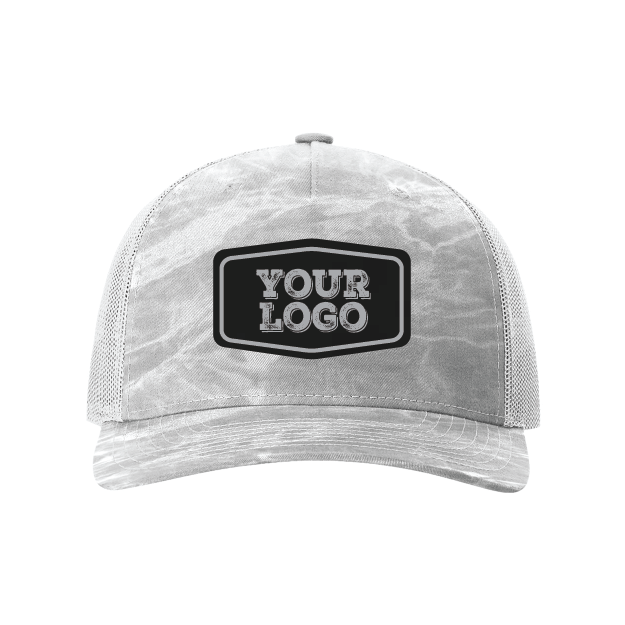 Camo Richardson Snap Hat - Laser Engraved Faux Leather