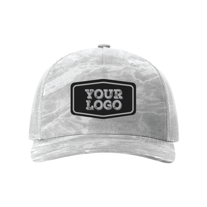 Camo Richardson Snap Hat - Laser Engraved Faux Leather