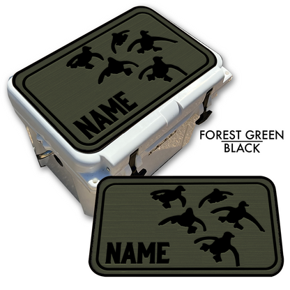 Custom Cooler Top Pad Flying Ducks With Name