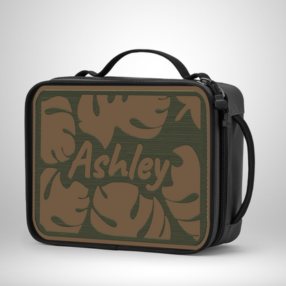 Yeti Lunch Box Pad - Palm Leaf Pattern with Name