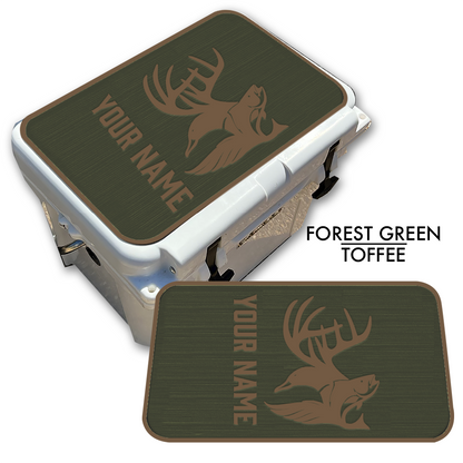 Hunting & Fishing Abstract - Cooler Pad Top with Name