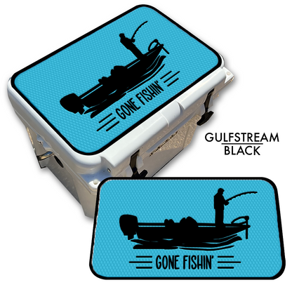 Gone Fishin' with Boat - Cooler Pad Top