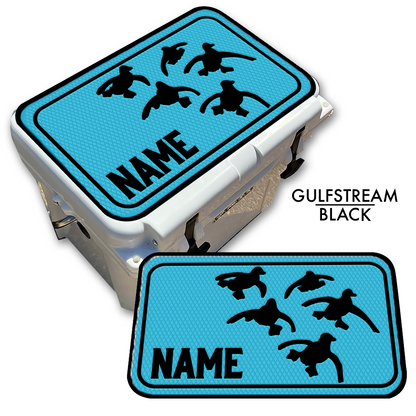 Custom Cooler Top Pad Flying Ducks With Name