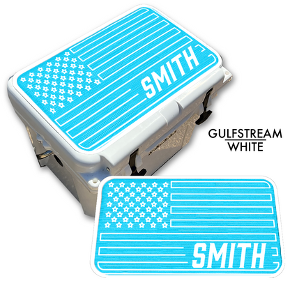 American Flag - Cooler Pad Top with NAME