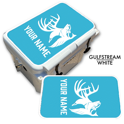 Hunting & Fishing Abstract - Cooler Pad Top with Name