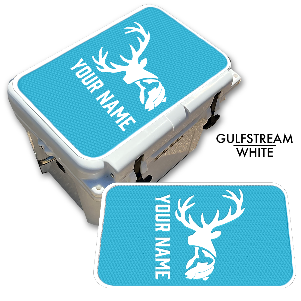 Deer & Fish - Cooler Pad Top with Name