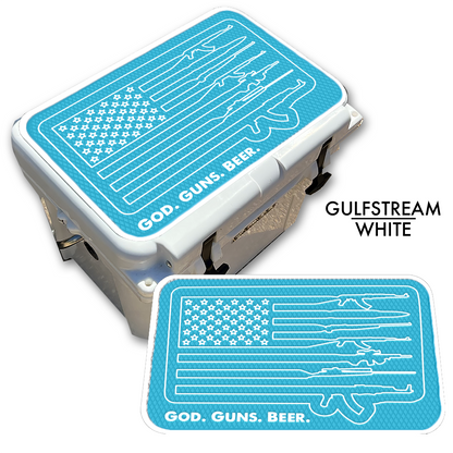 God Guns Beer American Flag - Cooler Pad Top