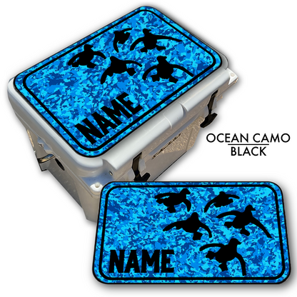 Custom Cooler Top Pad Flying Ducks With Name