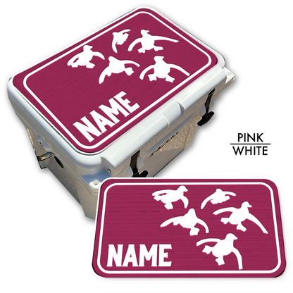 Custom Cooler Top Pad Flying Ducks With Name