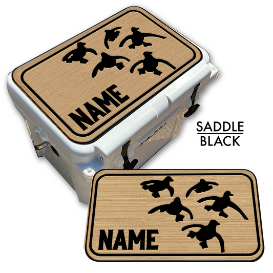 Custom Cooler Top Pad Flying Ducks With Name