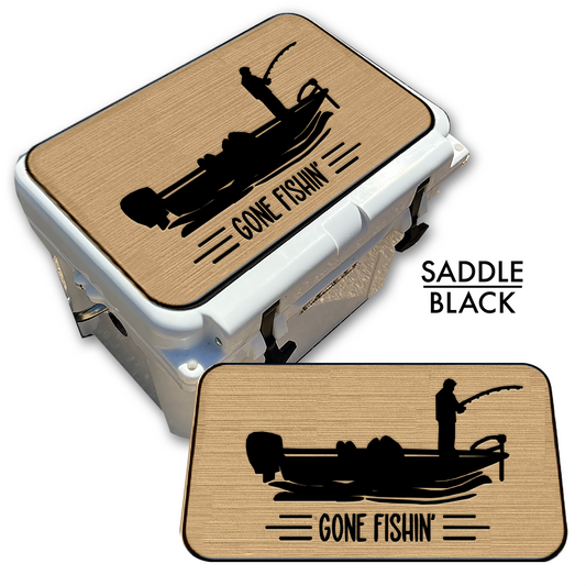 Gone Fishin' with Boat - Cooler Pad Top