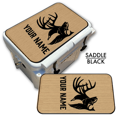 Hunting & Fishing Abstract - Cooler Pad Top with Name