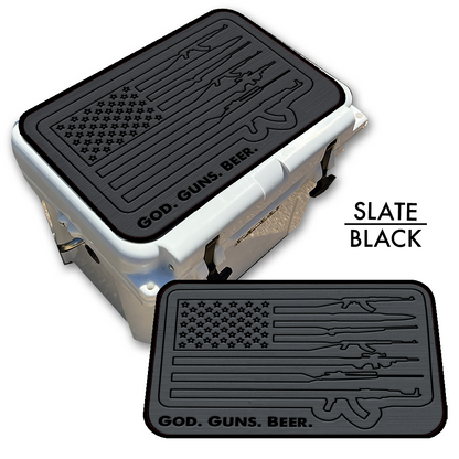 God Guns Beer American Flag - Cooler Pad Top