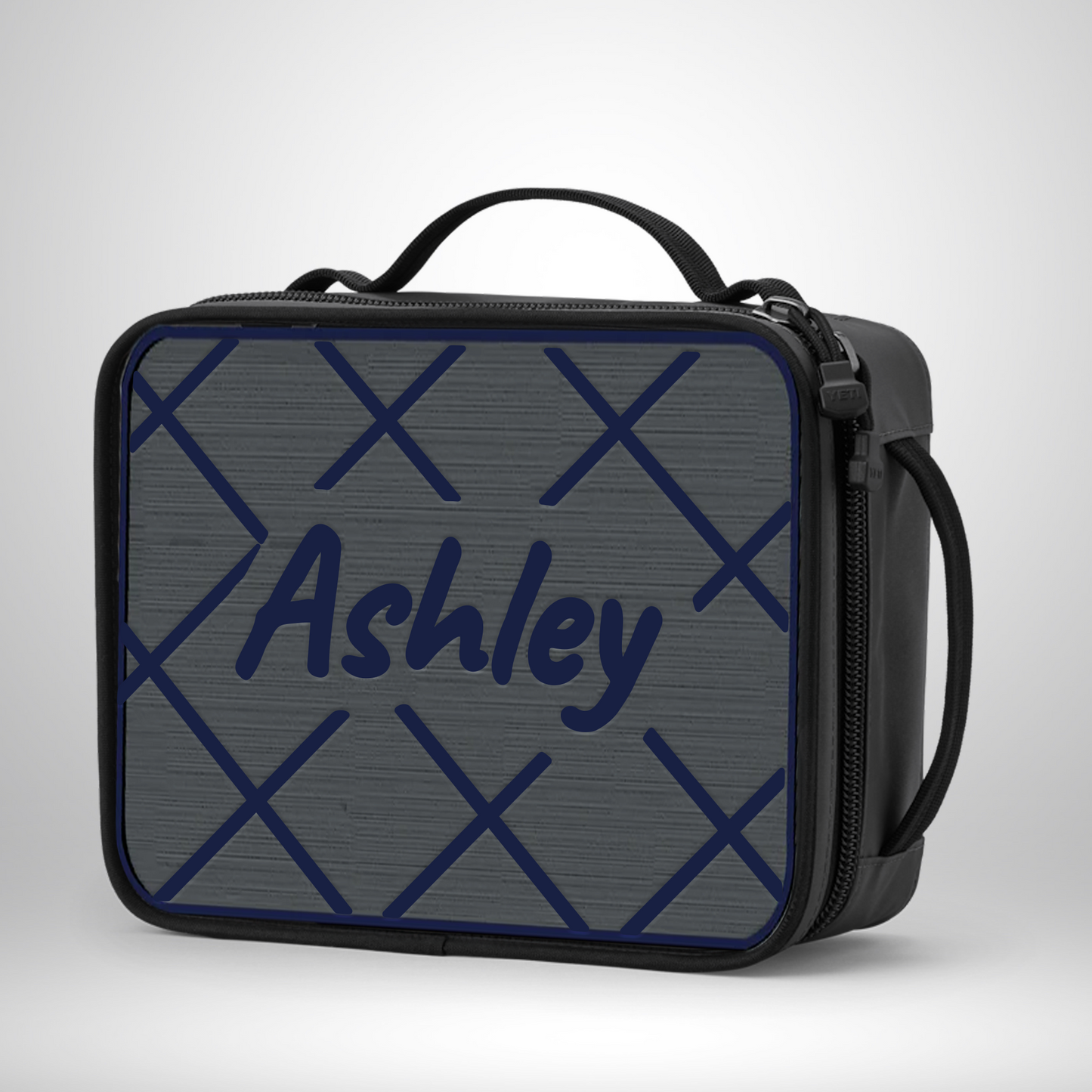 Yeti Lunch Box Pad - Criss Cross Pattern with Name