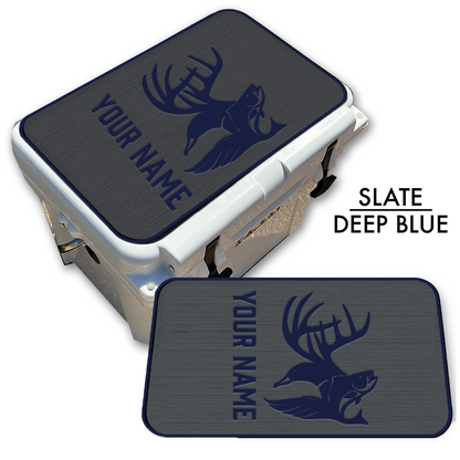 Hunting & Fishing Abstract - Cooler Pad Top with Name