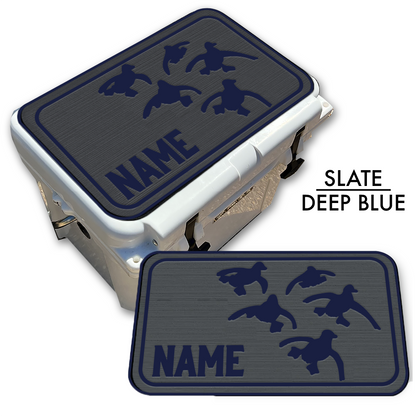 Custom Cooler Top Pad Flying Ducks With Name