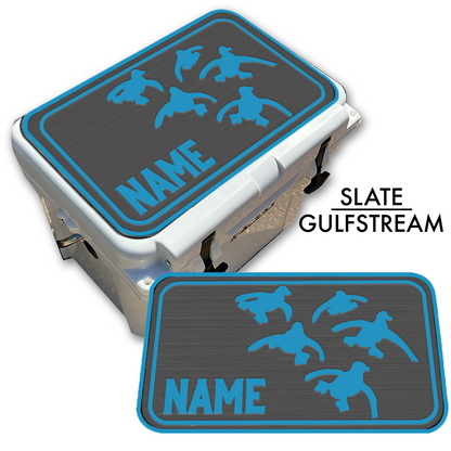 Custom Cooler Top Pad Flying Ducks With Name