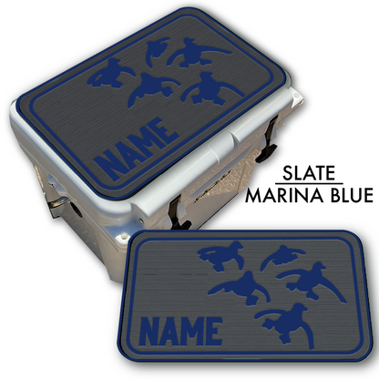 Custom Cooler Top Pad Flying Ducks With Name