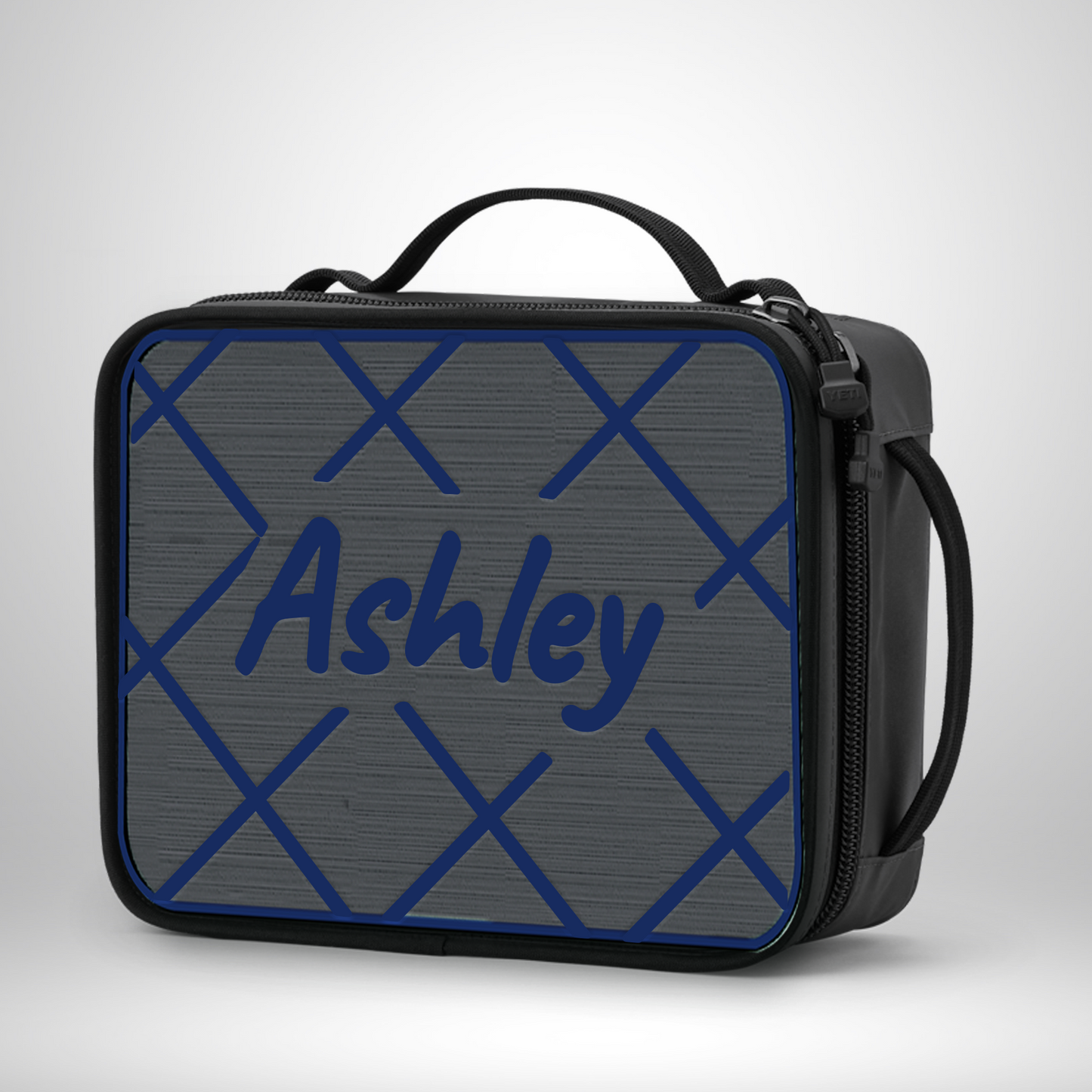 Yeti Lunch Box Pad - Criss Cross Pattern with Name