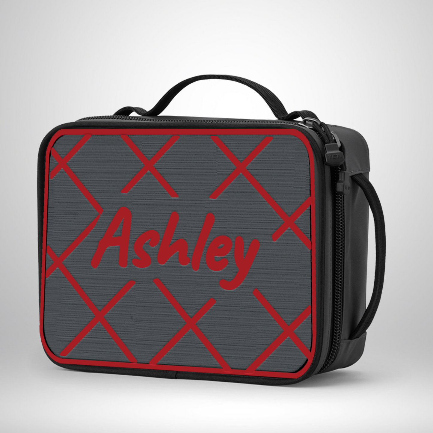 Yeti Lunch Box Pad - Criss Cross Pattern with Name