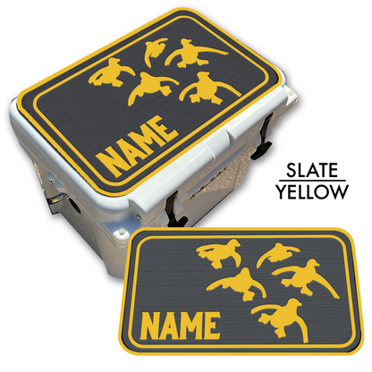 Custom Cooler Top Pad Flying Ducks With Name