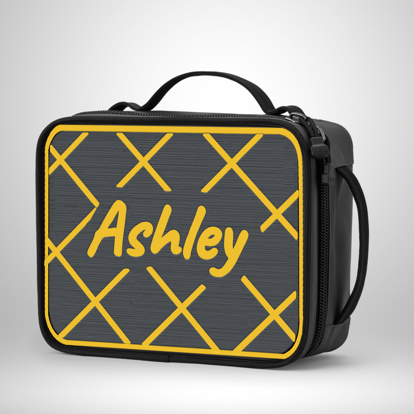 Yeti Lunch Box Pad - Criss Cross Pattern with Name