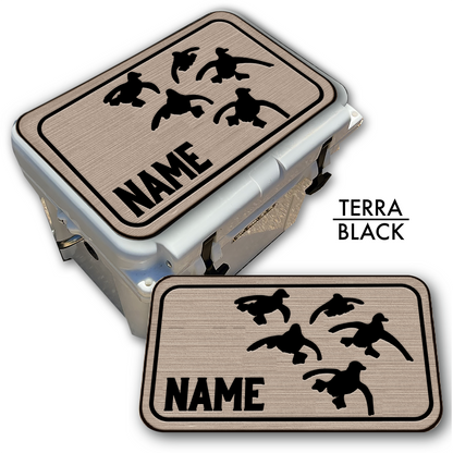Custom Cooler Top Pad Flying Ducks With Name