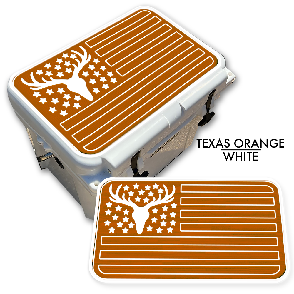 Deer Skull American Flag - Cooler Pad Top