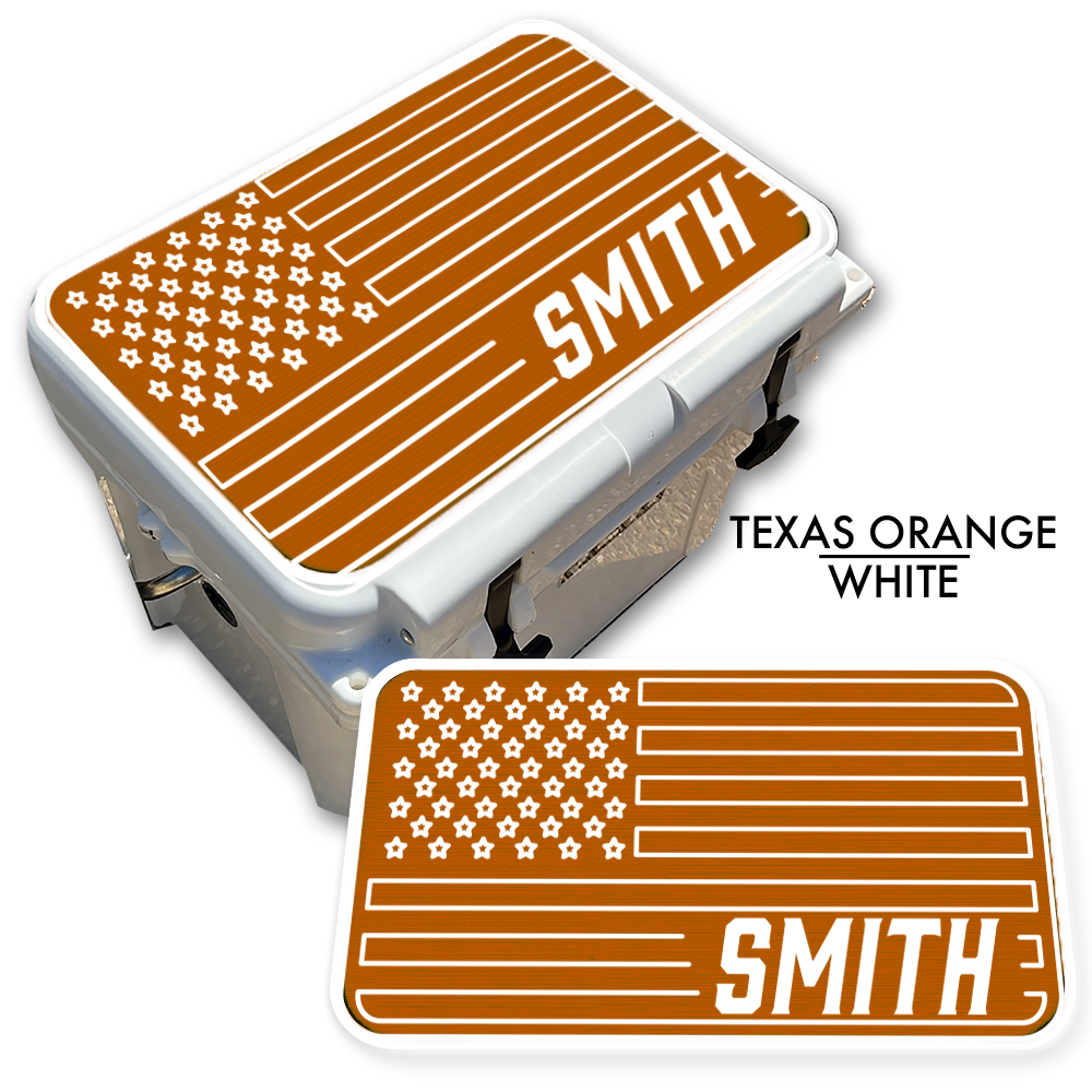 American Flag - Cooler Pad Top with NAME