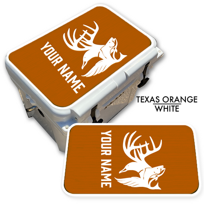 Hunting & Fishing Abstract - Cooler Pad Top with Name