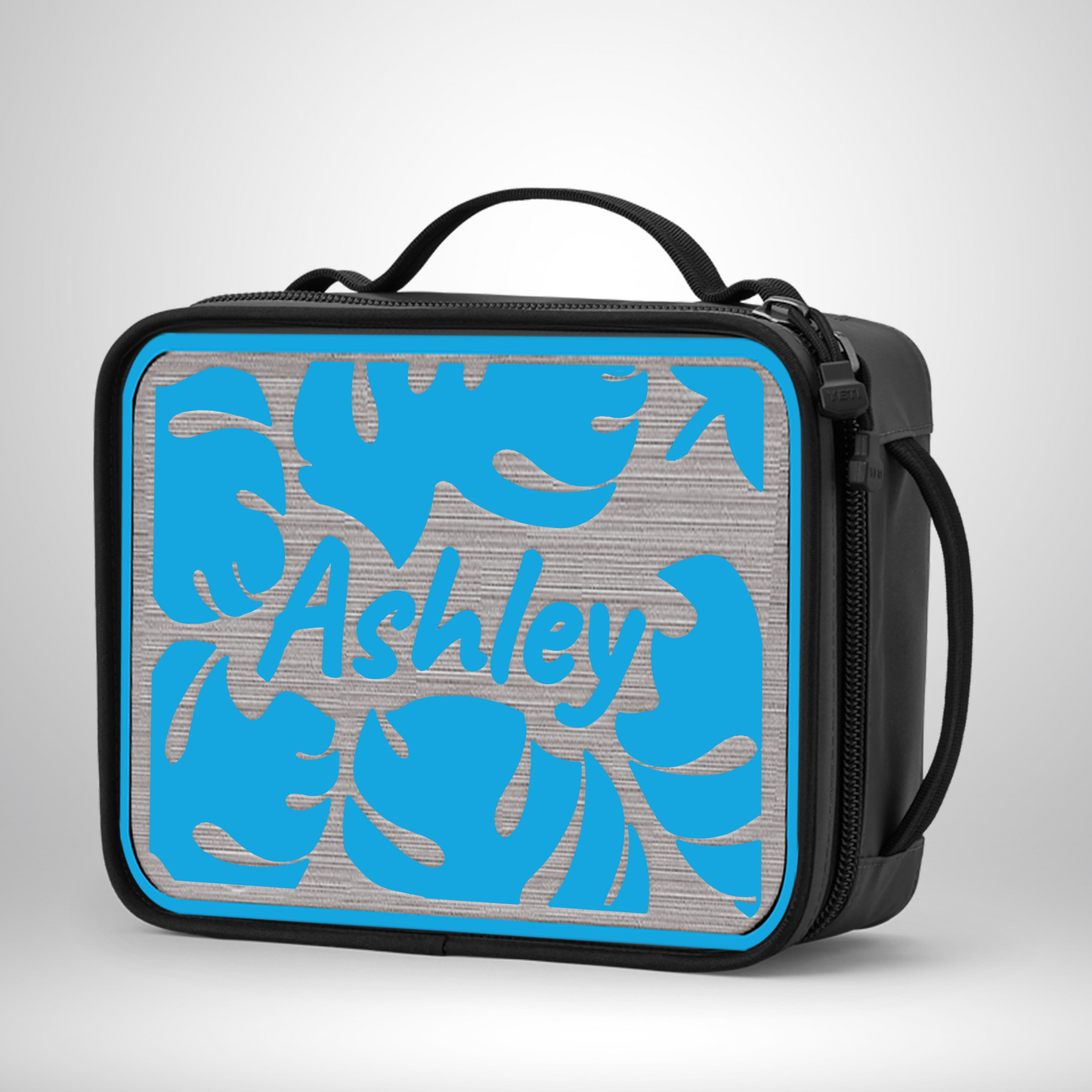 Yeti Lunch Box Pad - Palm Leaf Pattern with Name