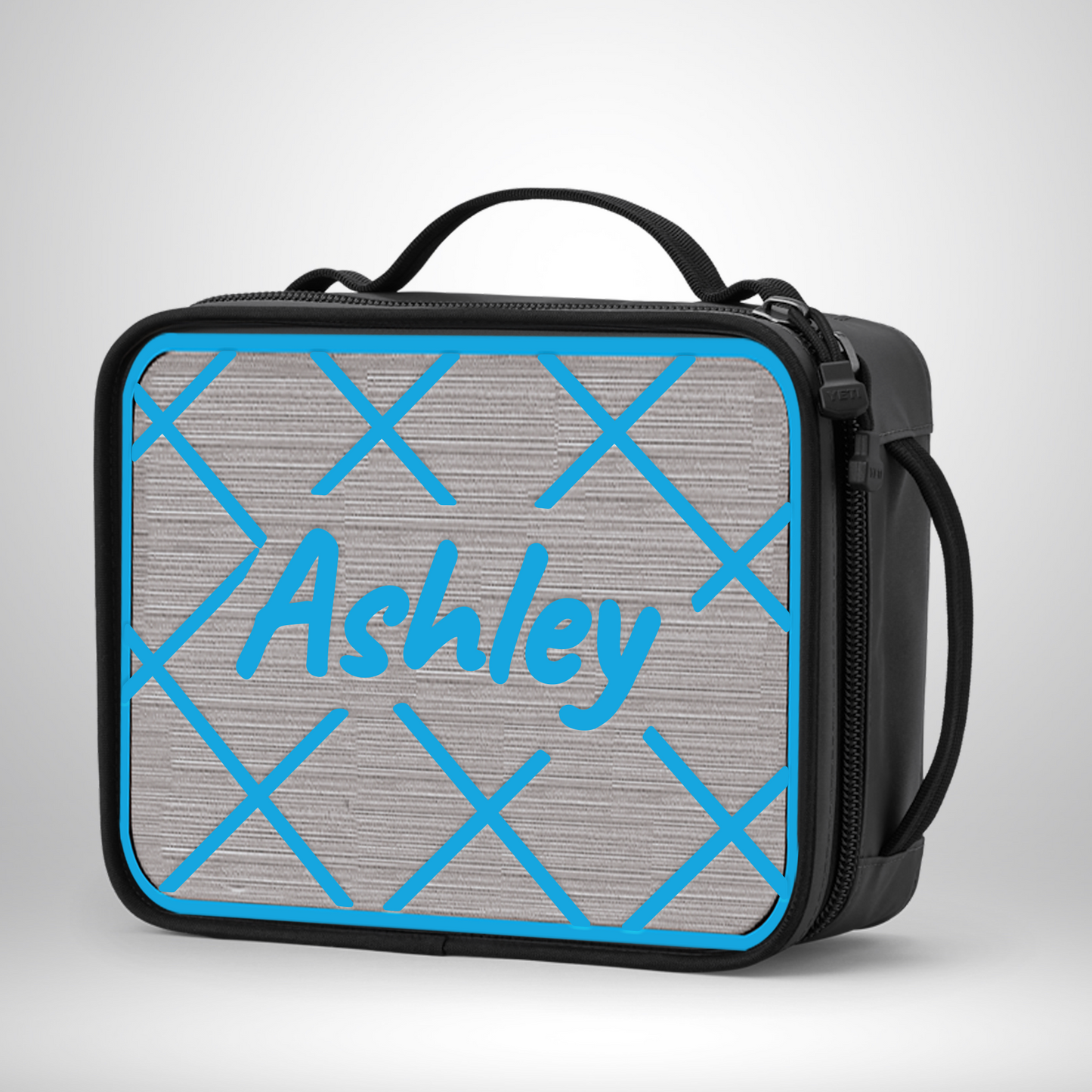 Yeti Lunch Box Pad - Criss Cross Pattern with Name