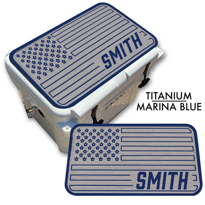 American Flag - Cooler Pad Top with NAME