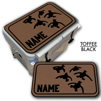 Custom Cooler Top Pad Flying Ducks With Name
