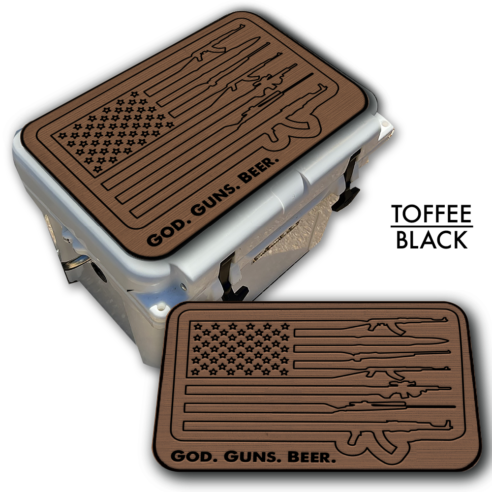 God Guns Beer American Flag - Cooler Pad Top