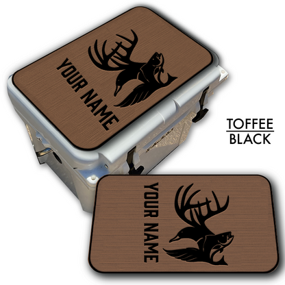 Hunting & Fishing Abstract - Cooler Pad Top with Name