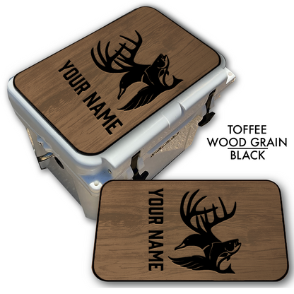 Hunting & Fishing Abstract - Cooler Pad Top with Name