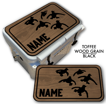 Custom Cooler Top Pad Flying Ducks With Name
