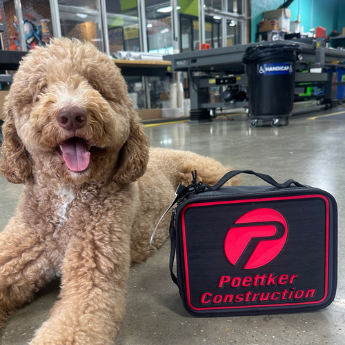 Custom foam lunch box pad on a Yeti lunch box cooler by Decked Out Factory